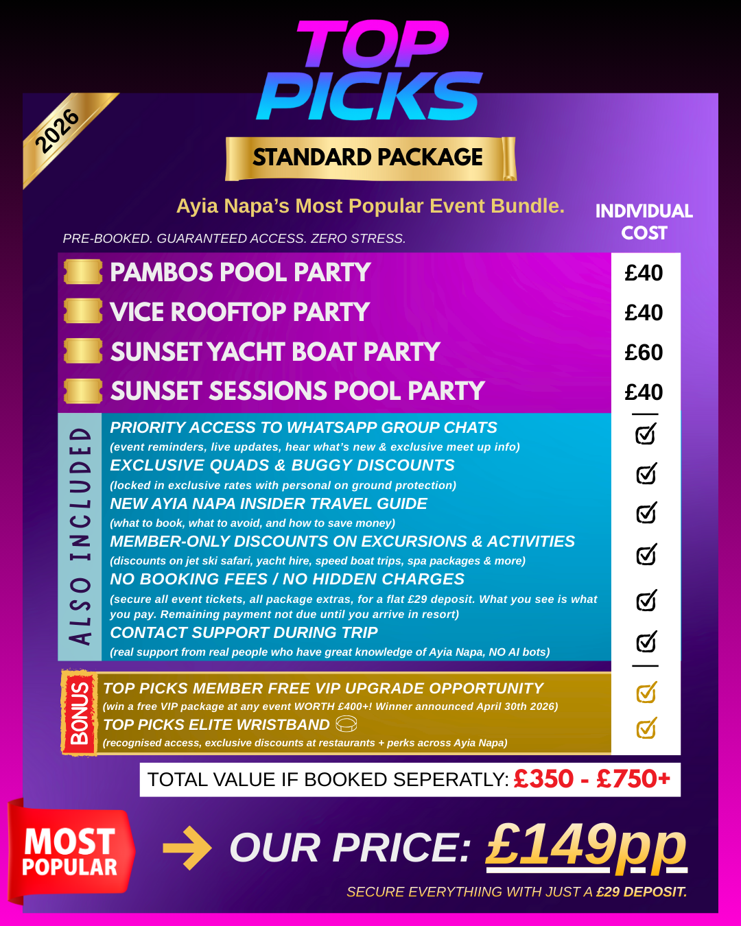 TOP PICKS Standard Package 2026