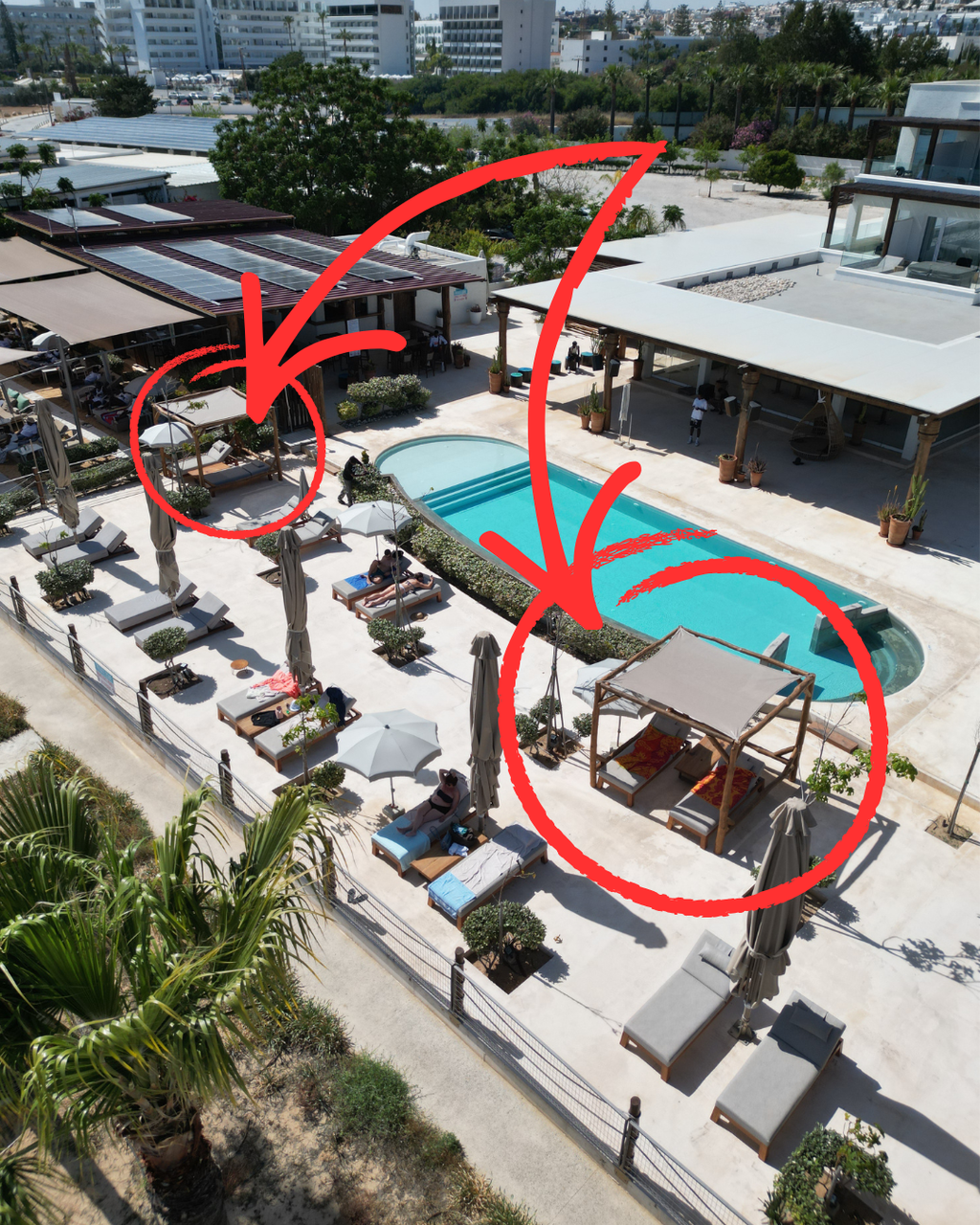 VIP Pool Cabana/Sunbed - (Max 2 Persons) Kaliva Beach Club